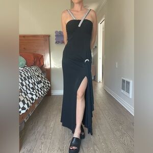 Vintage Janine London/Paris/New York black evening gown - size S